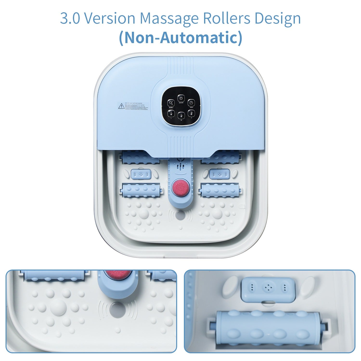 Smart Heated Foot Spa Massager – Collapsible Bubble Bath with Remote