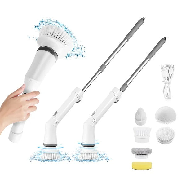Electric Spin Scrubber Cordless Cleaning Brush with Telescopic Handle