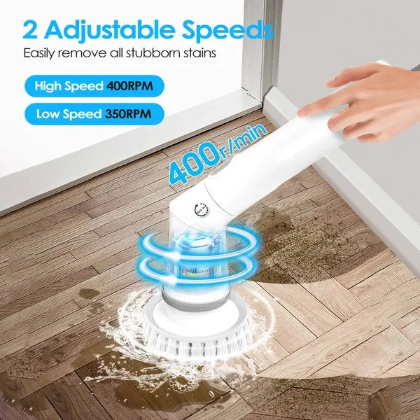 Electric Spin Scrubber Cordless Cleaning Brush with Telescopic Handle