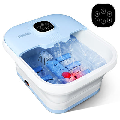 Smart Heated Foot Spa Massager – Collapsible Bubble Bath with Remote